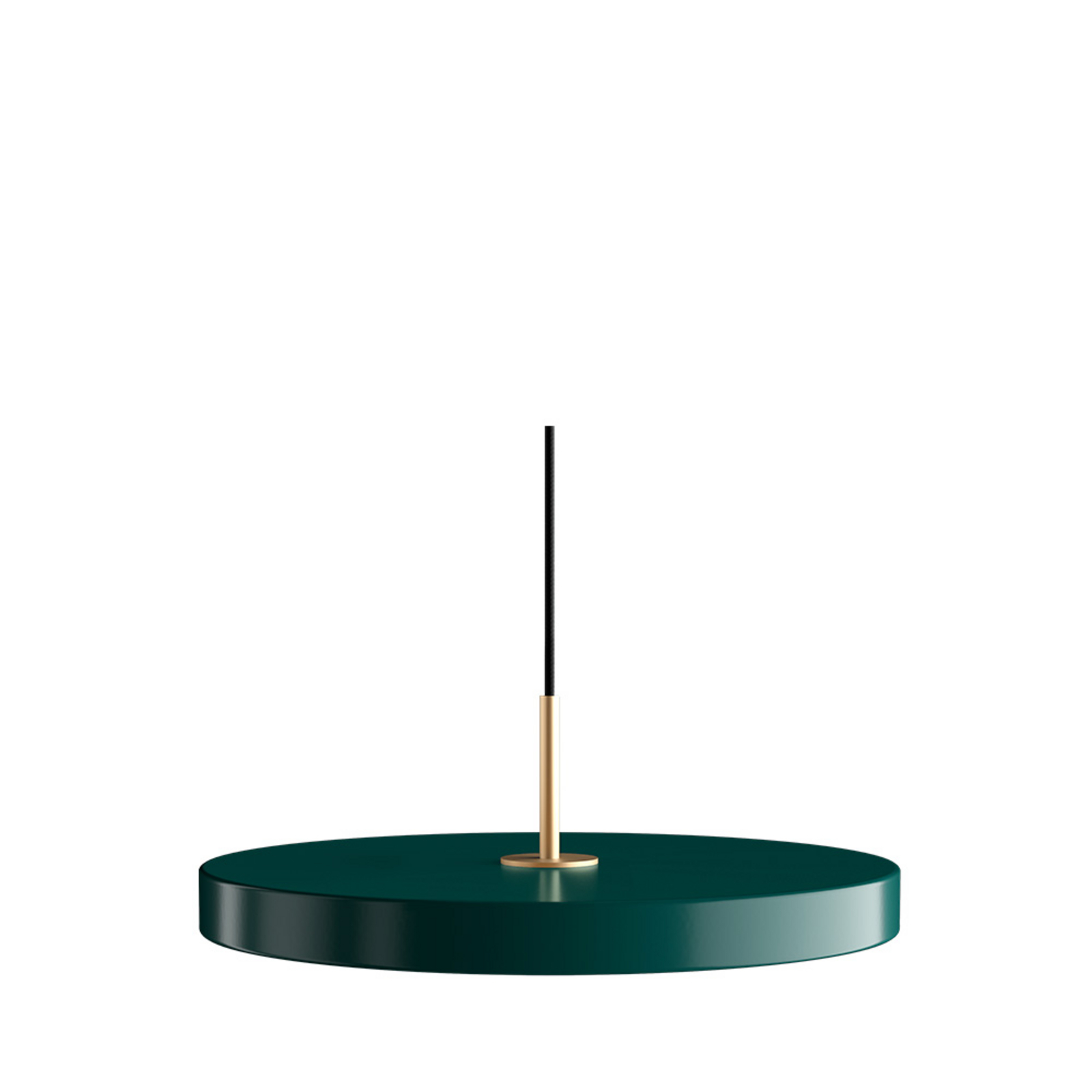 Asteria Plus Pendant Medium Forest Green/Brass - UMAGE